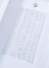 30X17 Non Slip Bamboo Bath Mat For Smooth Tubs Machine Washable Safety Design