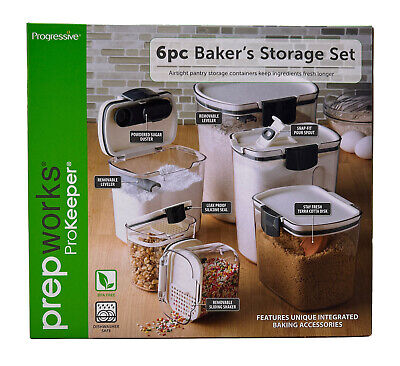 Progressive Prepworks ProKeeper 6 Piece Baker's Airtight Storage Container  Set