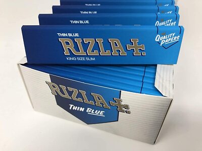 5 BOOKLETS RIZLA BLUE KING SIZE SLIM ROLLING PAPERS