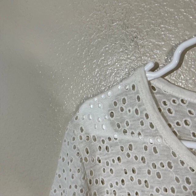 Majestic Filatures Paris Top Womens 2 Linen Eyelet Short Sleeve Shirt - Image 2 of 4