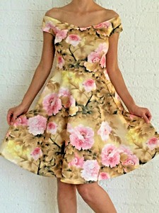 pink fit and flare dress