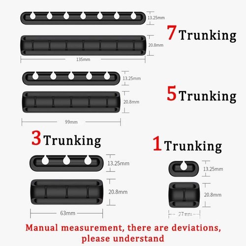 Cable Organizer Silicone USB Cable Winder Desktop Tidy Management Clip Holders - Afbeelding 2 van 16