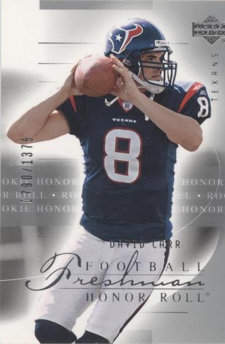 2002 Upper Deck Honor Roll David Carr #113 - 1 of 2