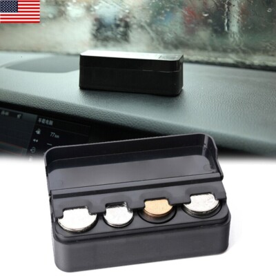 Car Plastic Interior Coin Change Storage Holder Case Box Container Organizer USA
