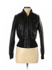 Neu Look Women Black Faux Leather Jacket M