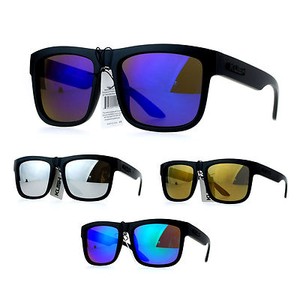 Kush Men's Mirror Lens Oversized Horn Rim Sunglasses - Gangster Cholo Style, UV Protection, Revo Lenses - View #7