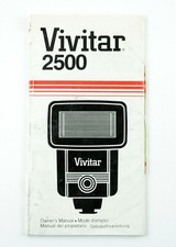 Vivitar 2500 Electronic Flash Genuine User Instruction Manual