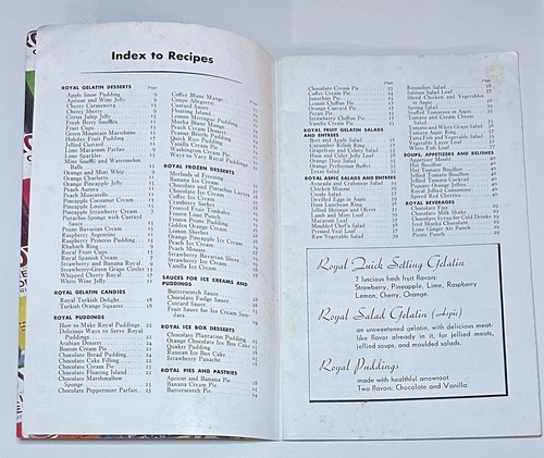 1930’s Royal Gelatin Desserts & Salads Cookbook Recipes Standard Brands 1936 Vtg - Picture 5 of 7