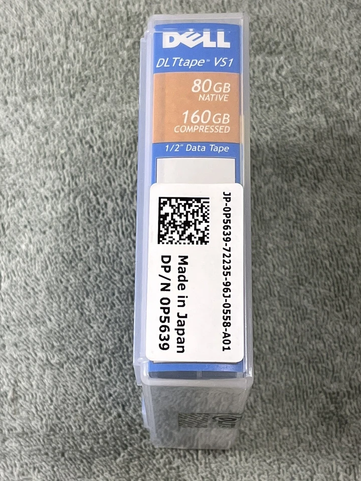 Dell DLT Tape VS1 80/160GB 1/2" Data Tape For Use With VS 160 Drive  NIB SEALED! - Image 3 of 4