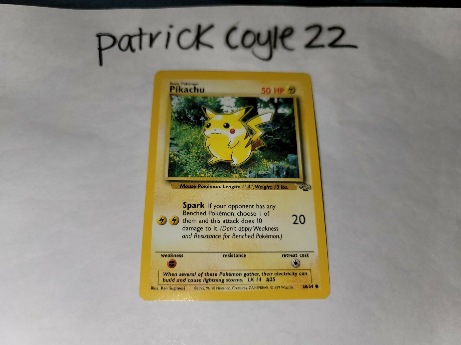 Pikachu Common Jungle 60/64 NM