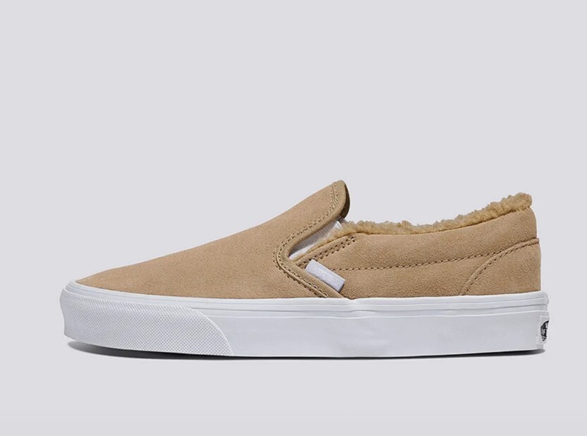vans slip on beige suede美品！ Classic Slip-On Platform Shoe in Oatmeal Beige | Vans
