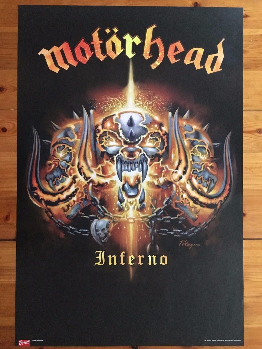 MOTORHEAD INFERNO DESIGN BY PETAGNO,AUTHENTIC BRAVADO 2004 POSTER