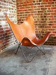 Vintage-Handmade-Classic-Cover-Cowhide-Leather-BKF-Butterfly-Chair-Only-Cover