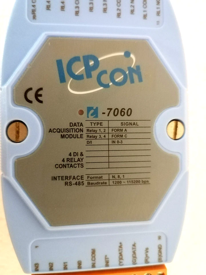 ICP DAS ICP CON I-7060 4-ch Isolated (Wet, 4~30 VDC) DI & 4-ch Signal Relay Modu - Image 2 of 3
