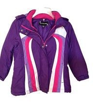 Girls Size 6X Rothschild Purple Jacket Coat With Hood, Pockets, Zips  Snaps