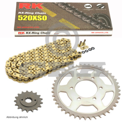 Chain Set Polaris 400 L Sport 94-99, Chain RK GB 520 XSO 84, Open, Gold, 13/34