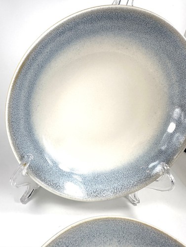 Set of 2 Martha Stewart Blue Reactive Glaze Large/Shallow Stoneware Pasta Bowls - Picture 5 of 15