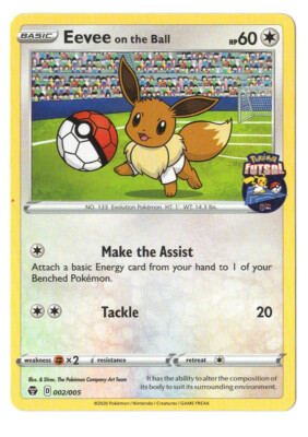 Pokémon Karte Eevee on the Ball Futsal Promo NEU & werkseitig versiegelt 002/005
