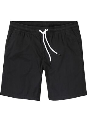 Leichte Schlupf-Long-Shorts, Loose Fit Gr. 46 Schwarz Herren Bermuda Neu