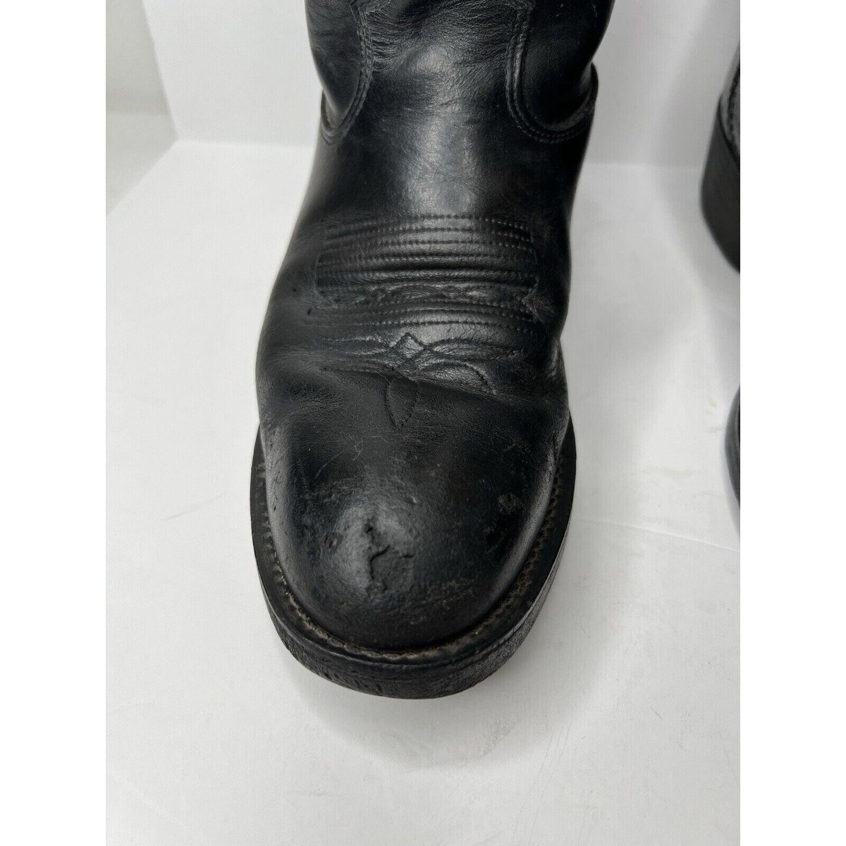 Vintage Durango Men\'s Western Black Leather Cowboy Boots Western Size 7.5 Durango Black Boots for Men for Sale | Shop New & Used Men main image 4