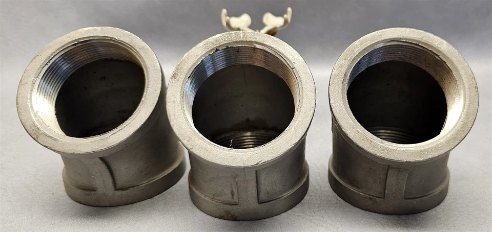 Elbow Pipe 45 Degree 316 Stainless Steel 2" Connections Y1150 Lot of 3 - Image 2 of 4