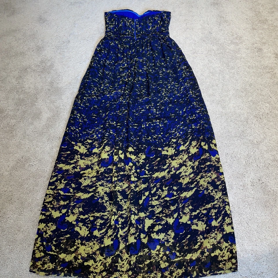 Minuet Empire Waist Maxi Dress Women's S Pleated Bodice Navy Romantic Whimsigoth - Image 4 of 4