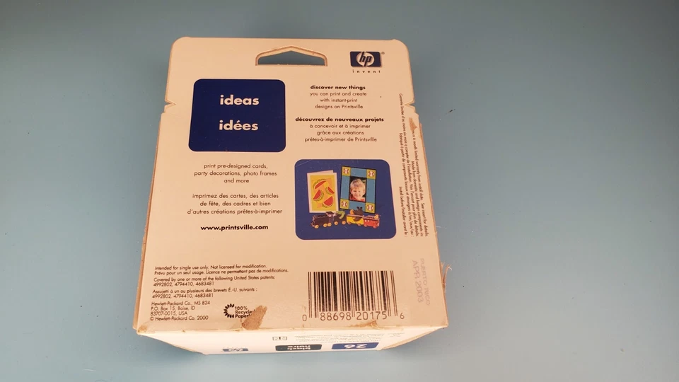 NEW Genuine HP 26 black Ink Cartridge May 2005 - Image 2 of 2