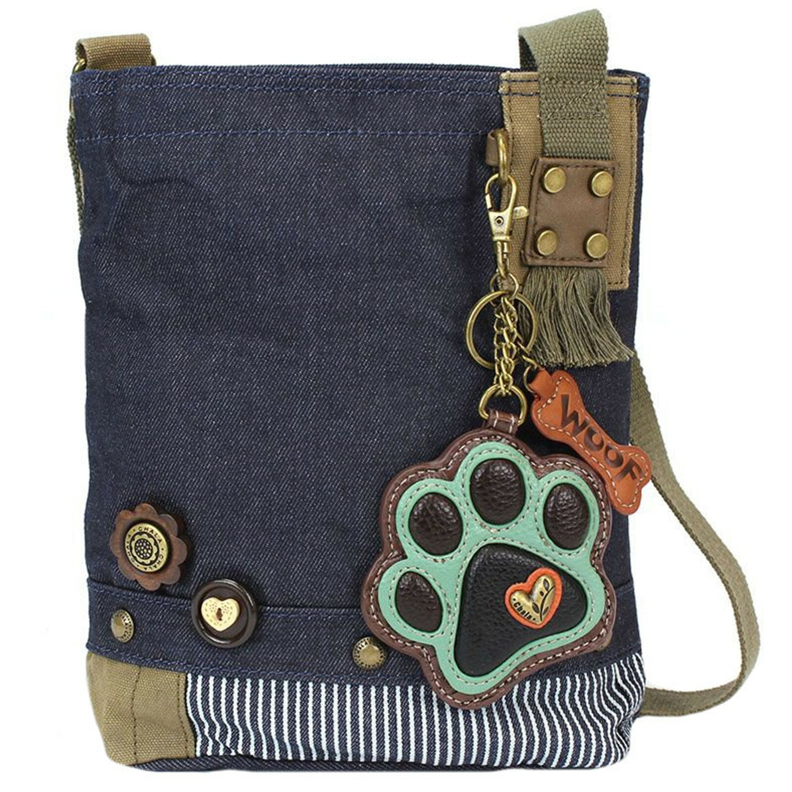 Chala Paw Print 3-in-1 Gemini Crossbody Bag – Dog Lover Gift, Compact Handbag