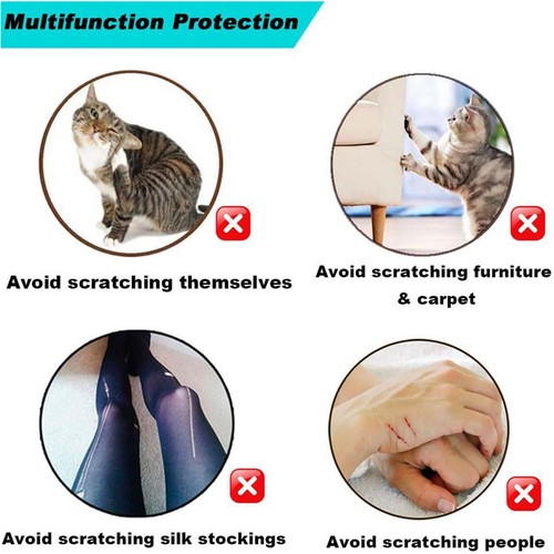 20pcs Clear Soft Nail Caps for Cat Paws Cat Nail Caps Claws Nail Covers For Cat - Picture 8 of 16