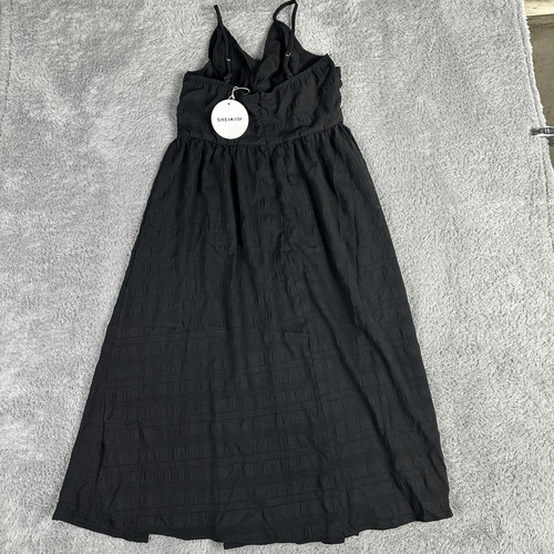 Shein Curve Vcay Women's Gothic Gauzy Maxi Cutout Dress 0XL Black - Picture 11 of 14