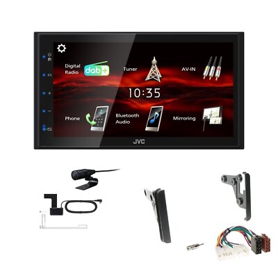 JVC KW-M180DBT 2DIN DAB+ Autoradio für Toyota Highlander / Kluger schwarz