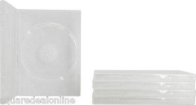 Disc Box Empty (5) CLEAR DVD Cases Single Disc Empty Replacement Standard Boxes 14mm # ...