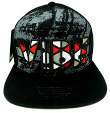 VIBE Snapback Cap Hat 100 Cotton Adult Men's OSFM Black NWT