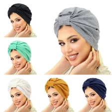 Muslim Women Hijab Bonnet Cap Beanies Turban Hair Loss Wrap Headwear Islamic Hat