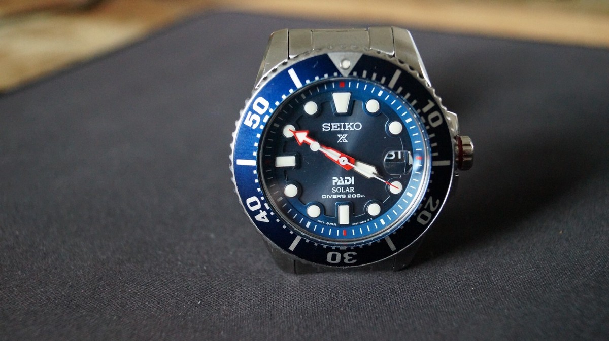 Seiko Solar PADI Date V157 SNE435 Prospex Special Edition Diver