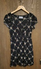 Urban Outfitters Black Polka Dot Floral Print Women's Dress Size Small