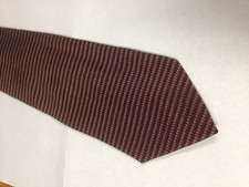 Red Gold SILK Tie Necktie BILL BLASS 12307 