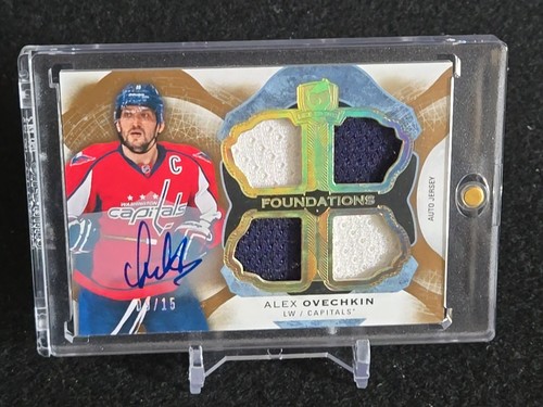 Alexander Ovechkin 2016-17 UD The Cup Foundations Game Worn Jersey Auto 9/15