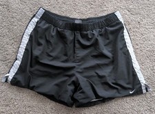 Women's Vintage Nike Performance Black Shorts W/ White Stripe on the Side Sz. XL