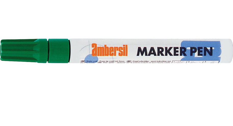 Ambersil 3MM Nib Paint Marker Pen Green (Packs of two)  6190050002