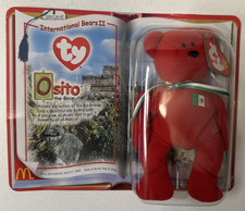 Ty Teenie Beanie Baby, Osito The Bear, Mexico 2000 McDonalds 