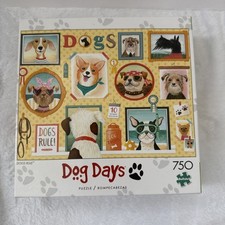 Buffalo Games Dog Days Dogs Rule Jigsaw Puzzle 750 Piece NEW Outer Box Damaged
