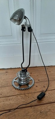 URBAN LOFT Style Lampe aus Fahrradteilen Tischlampe RETRO 