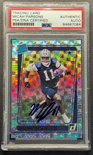 MICAH PARSONS Rookie Auto 2021 Donruss Rated Rookie Silver Holo Foil Prizm SP RC