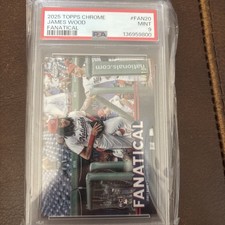 2025 Topps Chrome Fanatical James Wood #FAN-20 Black Refractor /10 (RC)