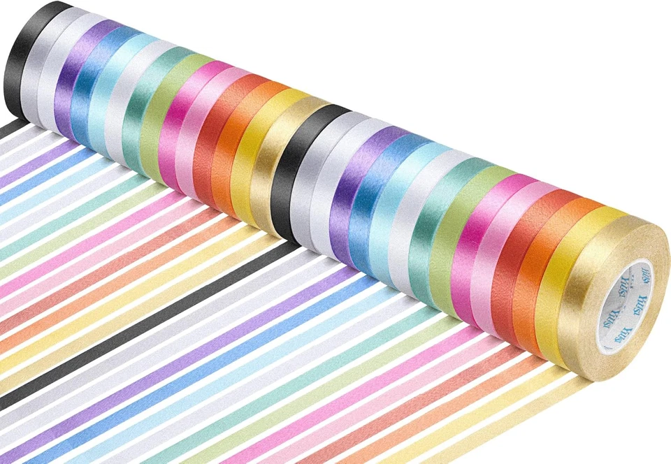 30 rollos de cintas rizadoras de 1/5" de ancho X 11 yardas 330 yardas plástico brillante St Foto 2 de 4