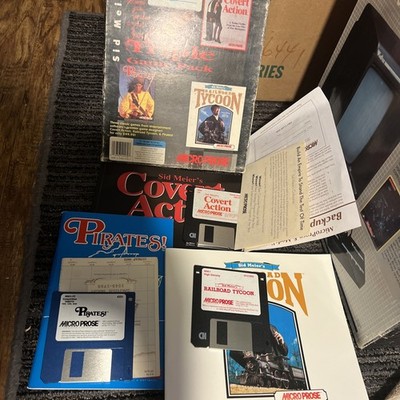 Sid Meier Triple Game Pack (PC, 1992) 3.5 MS DOS, COMPLETE