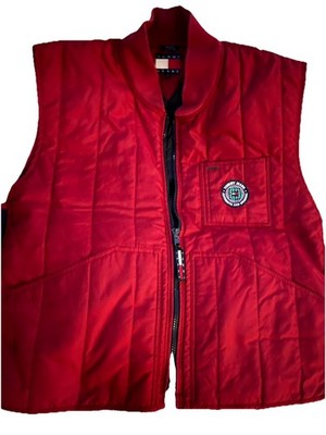 Tommy Hilfiger Tommy Jeans Authentic And Original Vest Red Zipper Front XL