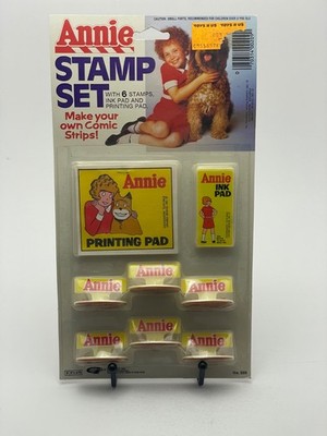 Vintage 1981 Little Orphan Annie Stamp Set on Card