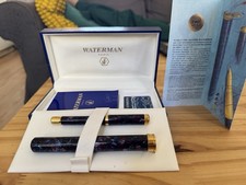 Waterman Lady Agathe stylo plume résine violet/bleu/doré, plume en or, écrin